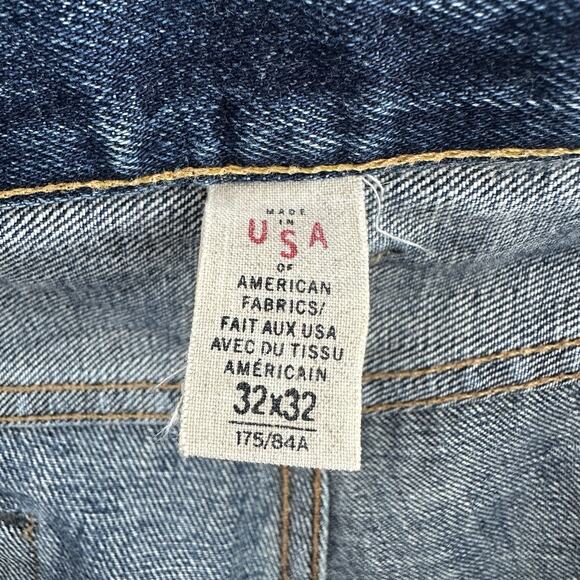 RRL Ralph Lauren Jeans Men 32x32 Selvedge Denim Low Straight USA Made Fade Whisk - Picture 11 of 16